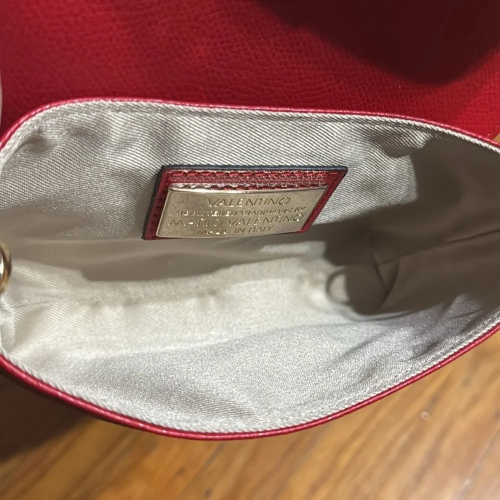 Valentino By Mario Valentino Lilou Bonbonniere Leather Crossbody Red - Picture 6 of 6